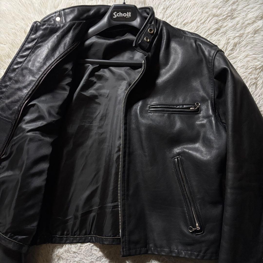 ビッグサイズ ■ショット シングルライダース ジャケット 641E 44