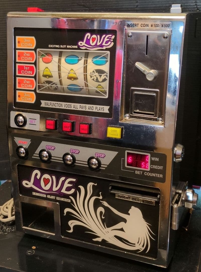 卓上ミニスロット「LOVEラブ」レトロゲーム機 卓上ゲーム レア希少 カギ無し