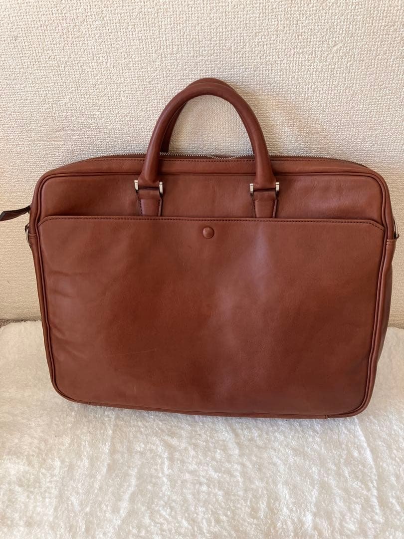 ポーター　吉田カバン　ブラウンレザー ビジネスバッグ ショルダーストラップ付き