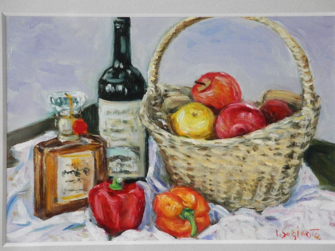 洋酒のある静物画