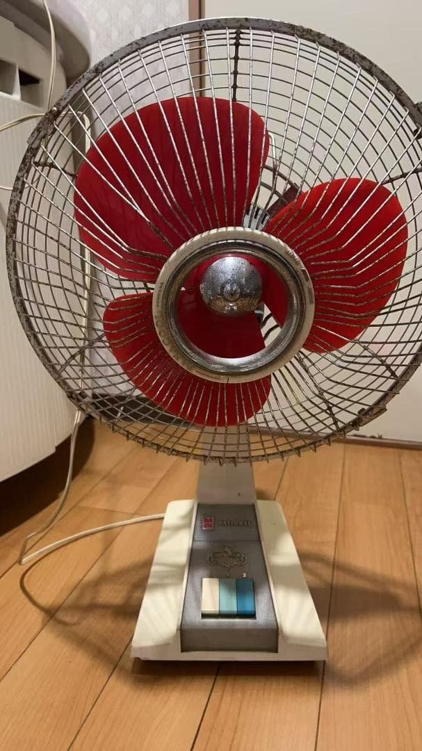 National F-30CG 扇風機 赤と白