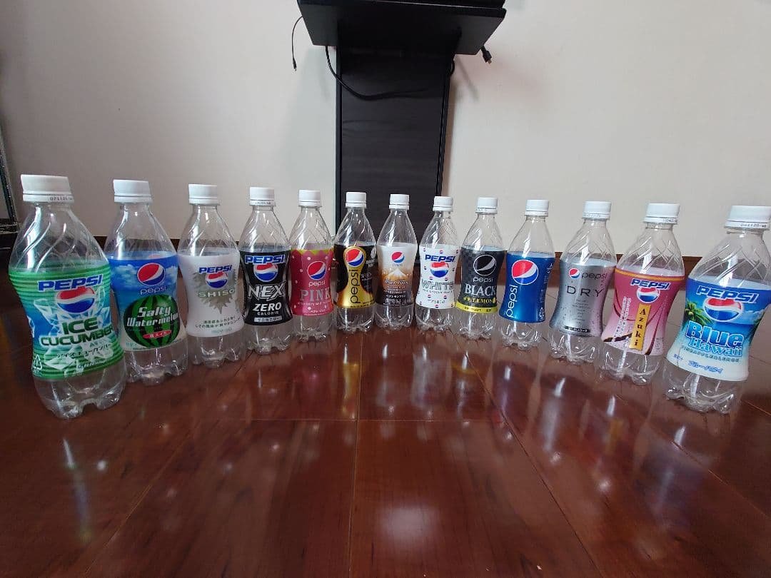 【絶版】ペプシコーララベル付きボトル（期間限定フレーバー）洗浄済み