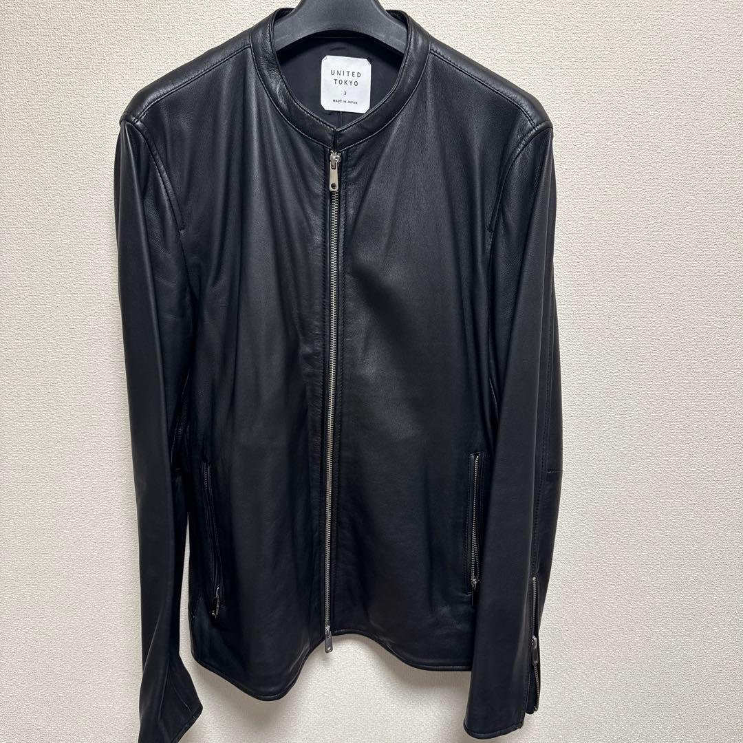 UNITED TOKYO シングルライダースジャケット 3 ブラック