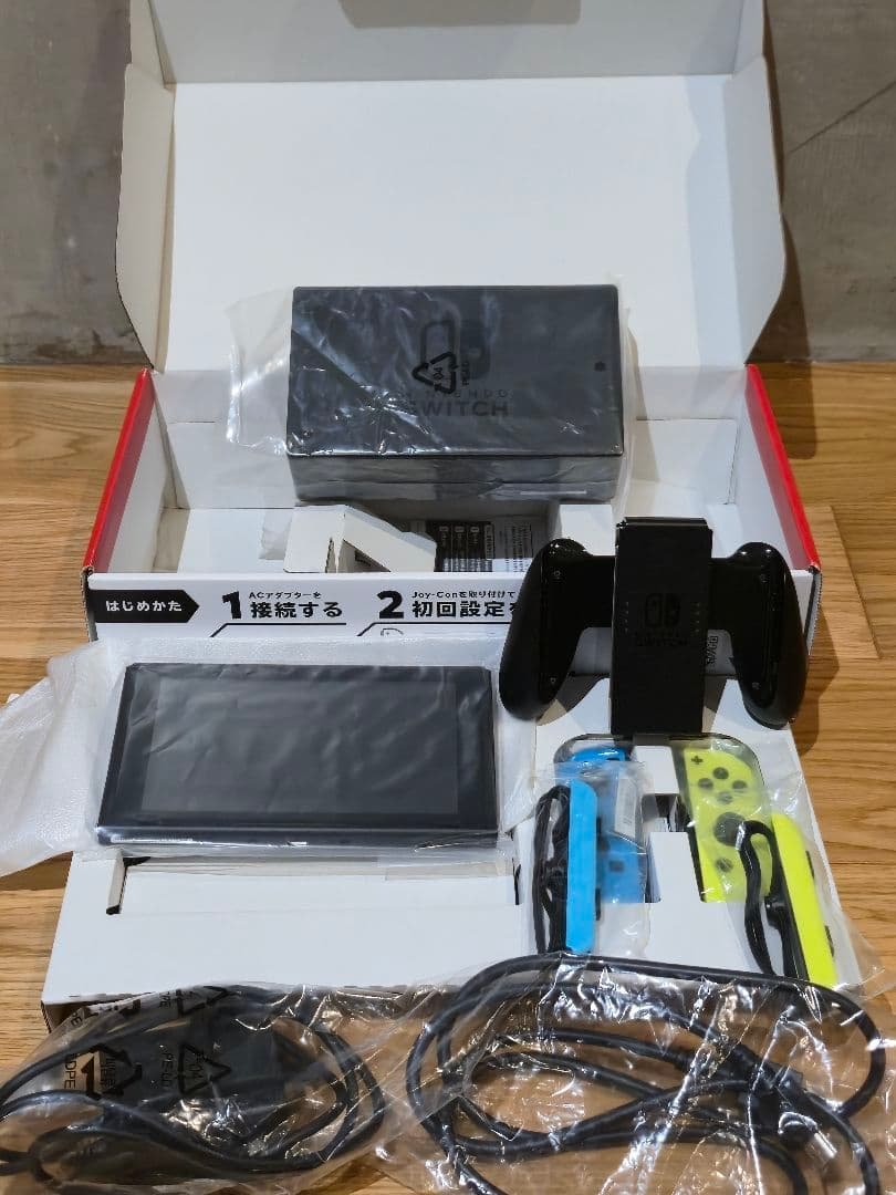 【完品】Nintendo Switch 本体 ネオンブルー&ネオンイエロー