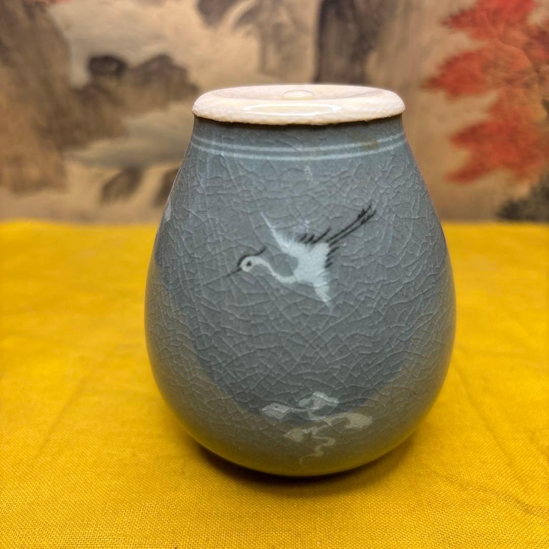 韓国人間国宝　柳海刚 鶴　祥雲　牙蓋　仕服