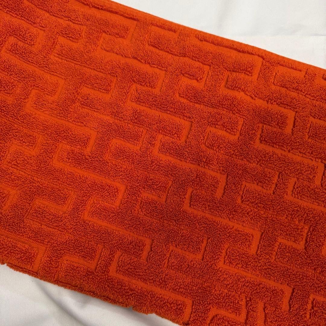 【新品タグ付き】HERMES オレンジ バスタオル 大判55×98