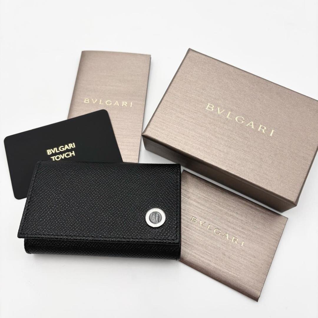 ヒデBVLGARI ブルガリ グレインレザー 6連キーケース RFID