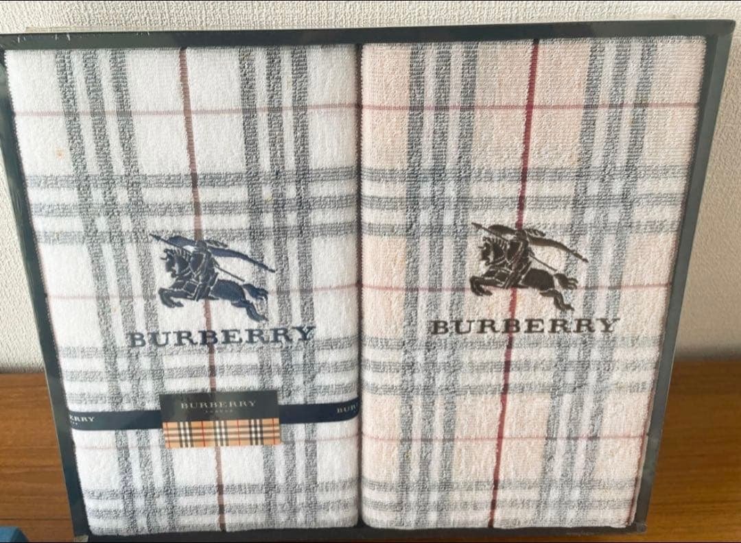 BURBERRY バーバリー チェック柄 タオル シーツ ペア