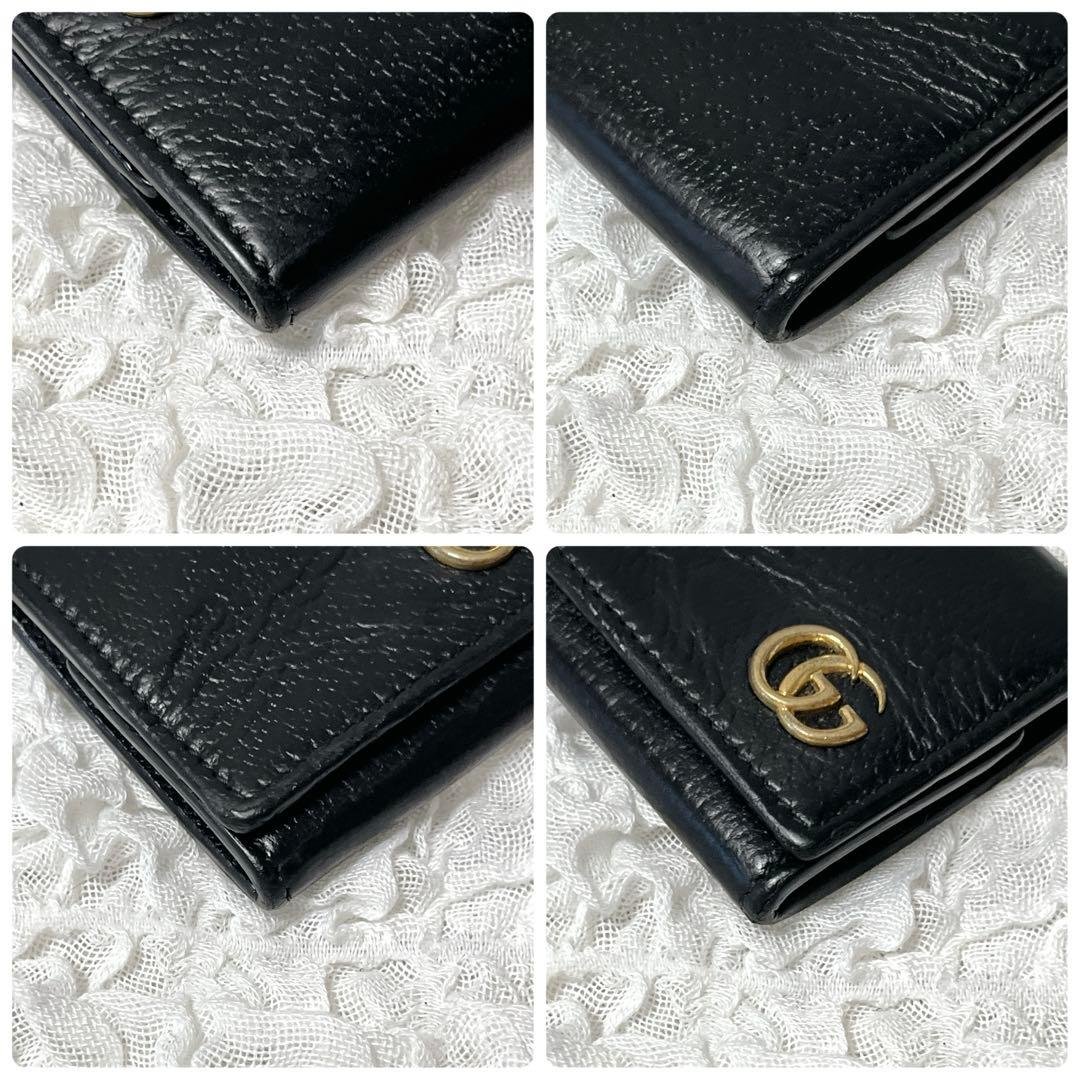 グッチ　GUCCI　GGマーモント　ケース　小銭入れ　レザー　黒　ブラック