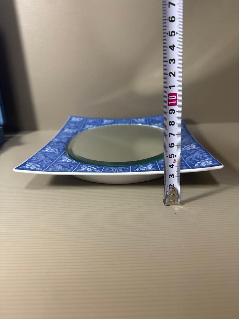 2090 香蘭社　染付花文　鏡