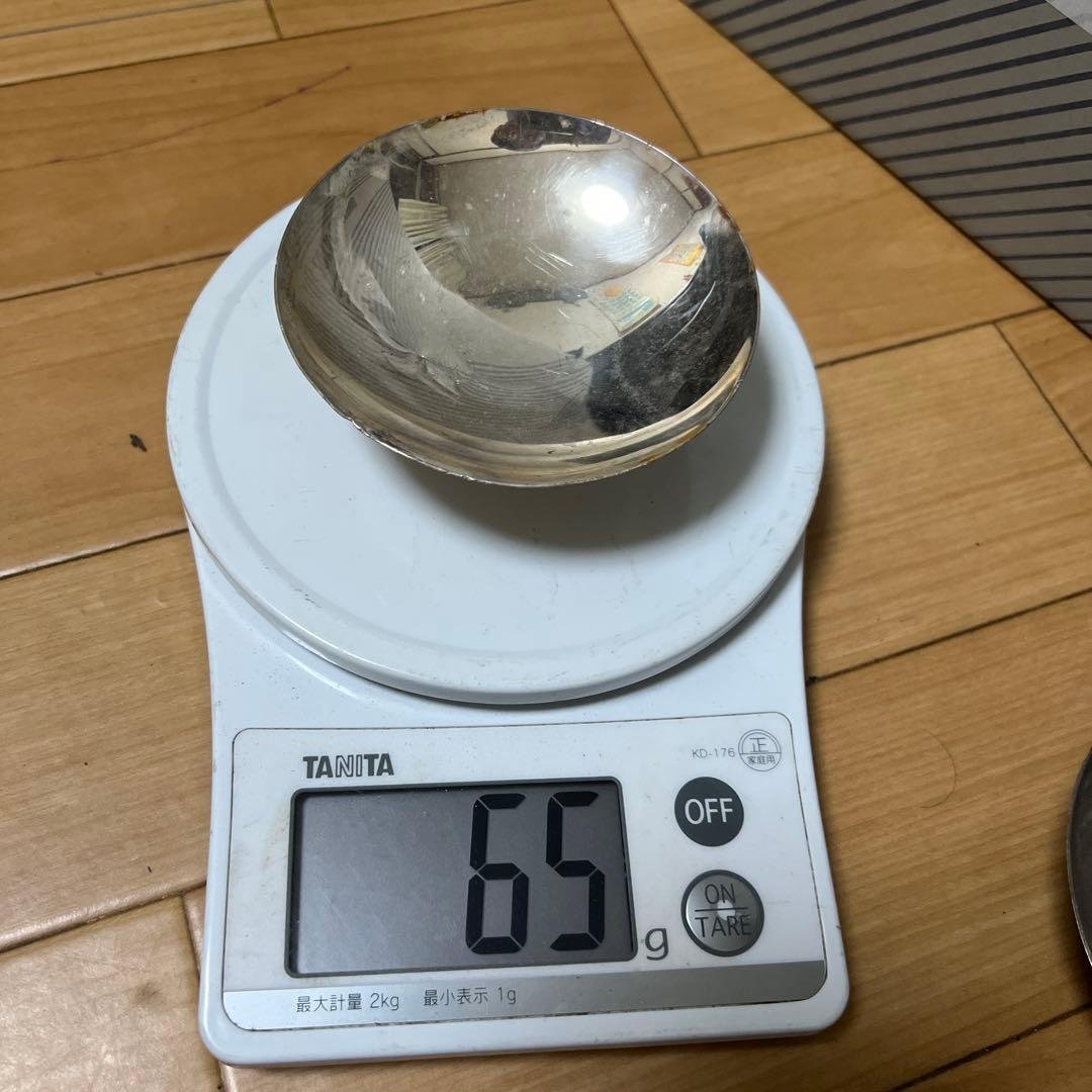 銀製金属製の器 65g