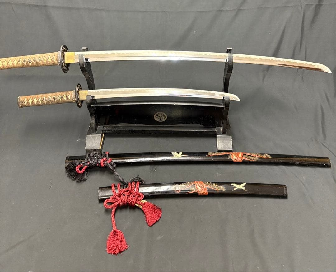 模造刀　日本刀　まとめ　7振り　太刀　脇差　白鞘　刀掛け2個付き